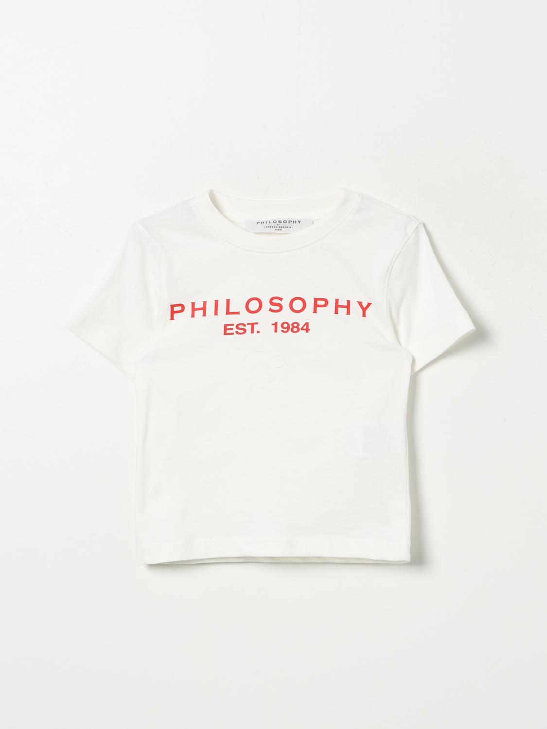 PHILOSOPHY DI LORENZO SERAFINI T-SHIRT: T-shirt Philosophy Di Lorenzo Serafini in cotone, Avorio - Img 1