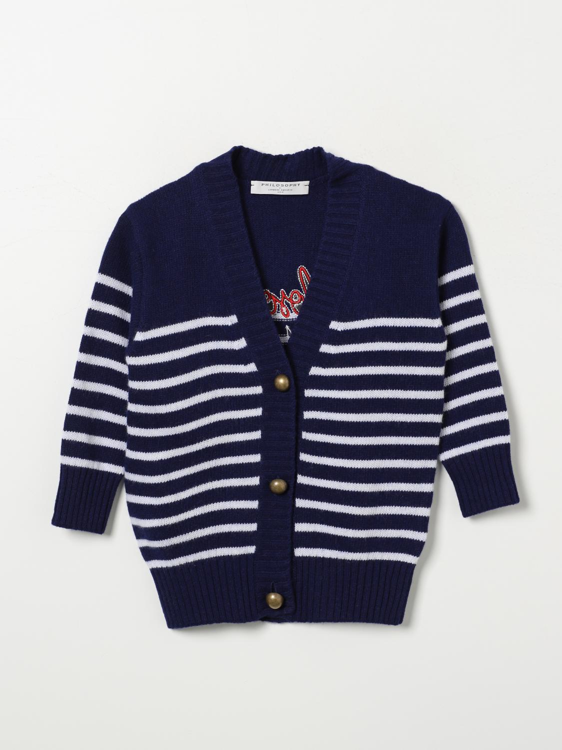 PHILOSOPHY DI LORENZO SERAFINI SWEATER: Sweater kids Philosophy Di Lorenzo Serafini, Blue - Img 1