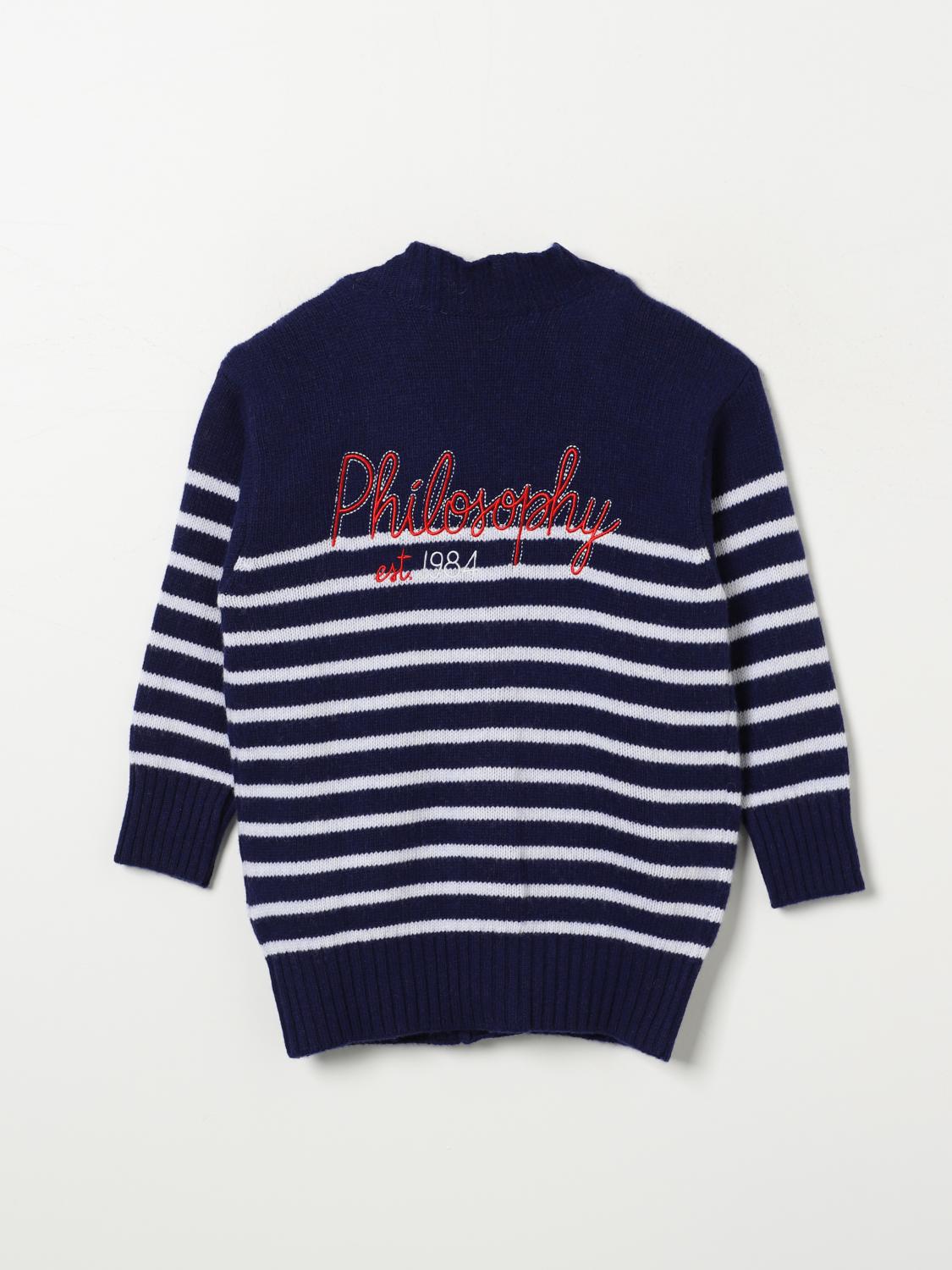 PHILOSOPHY DI LORENZO SERAFINI SWEATER: Sweater kids Philosophy Di Lorenzo Serafini, Blue - Img 2