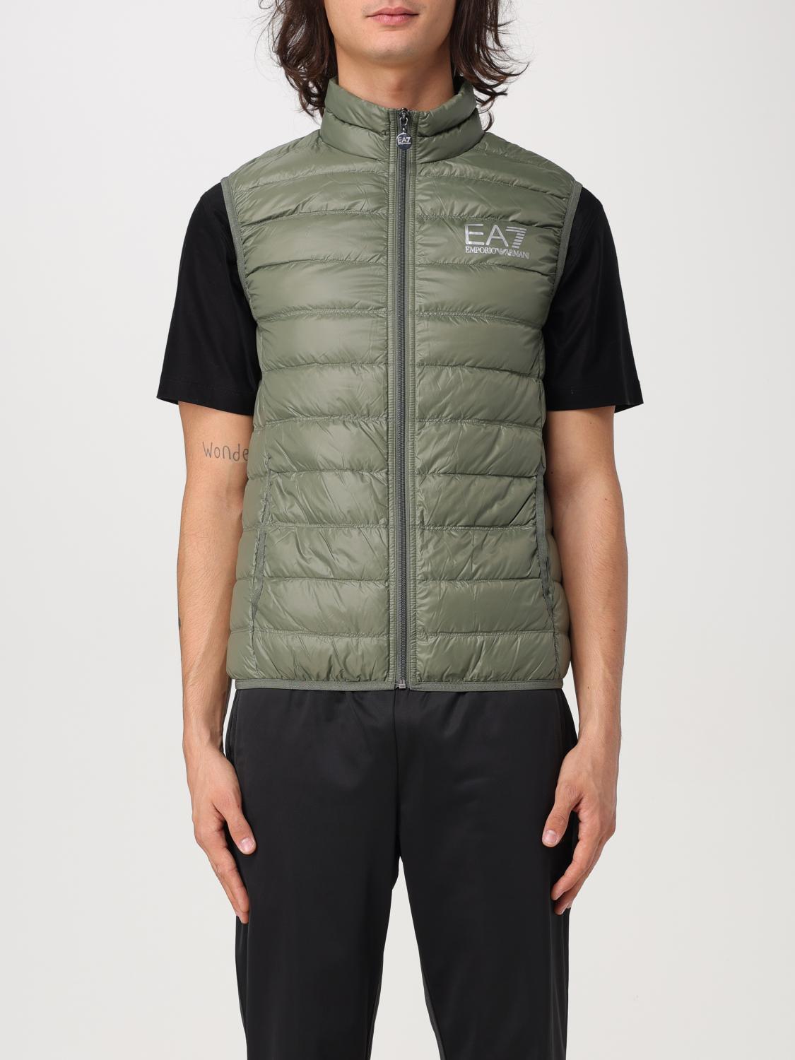 EA7 GILET: Gilet EA7 in nylon trapuntato , Verde - Img 1