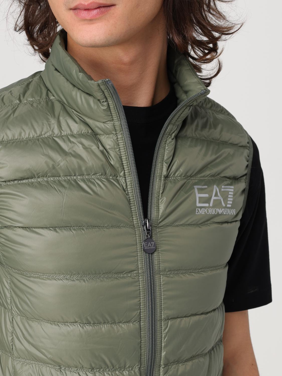 EA7 GILET: Gilet EA7 in nylon trapuntato , Verde - Img 4