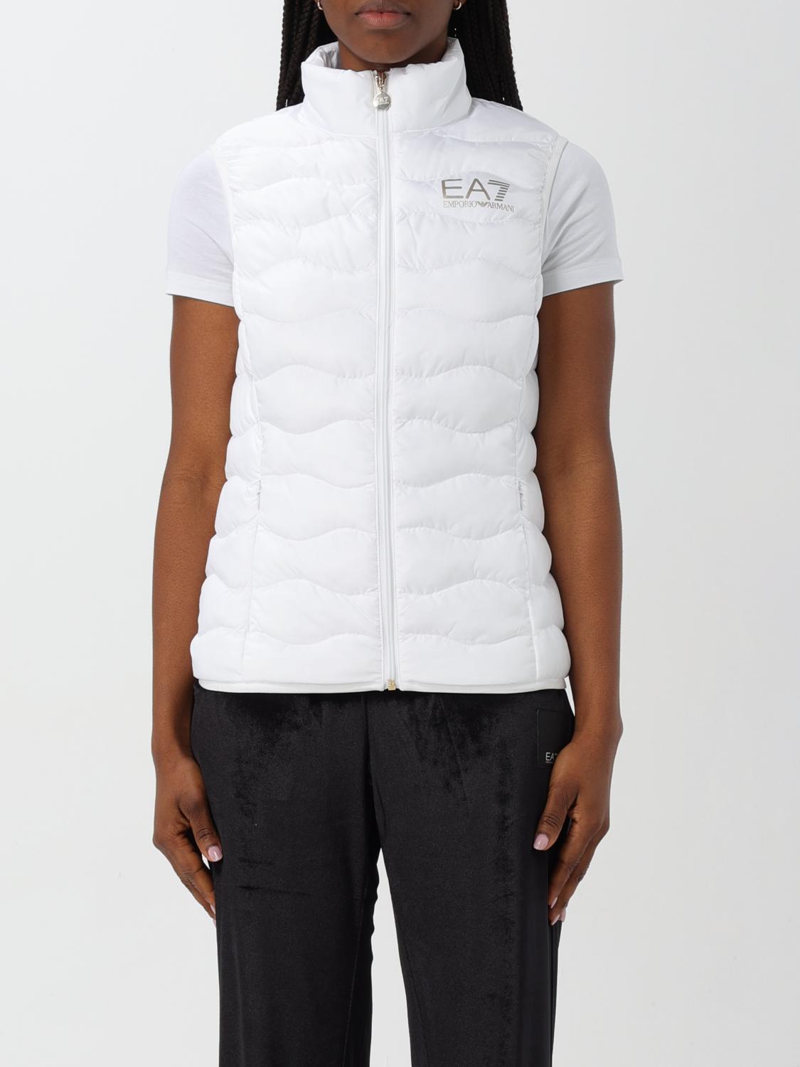 EA7 GILET: Gilet EA7 in nylon trapuntato , Bianco - Img 1