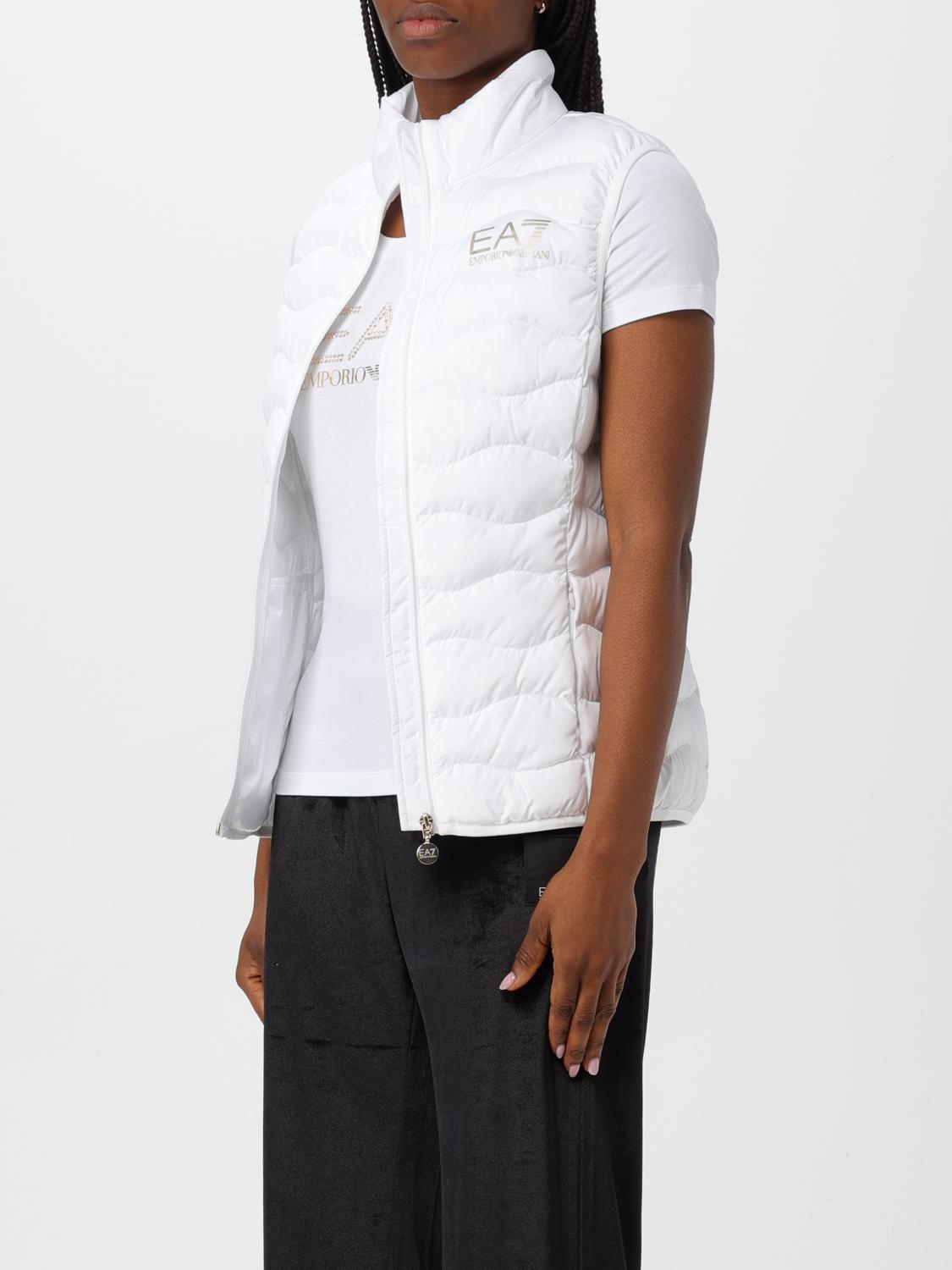 EA7 GILET: Gilet EA7 in nylon trapuntato , Bianco - Img 3