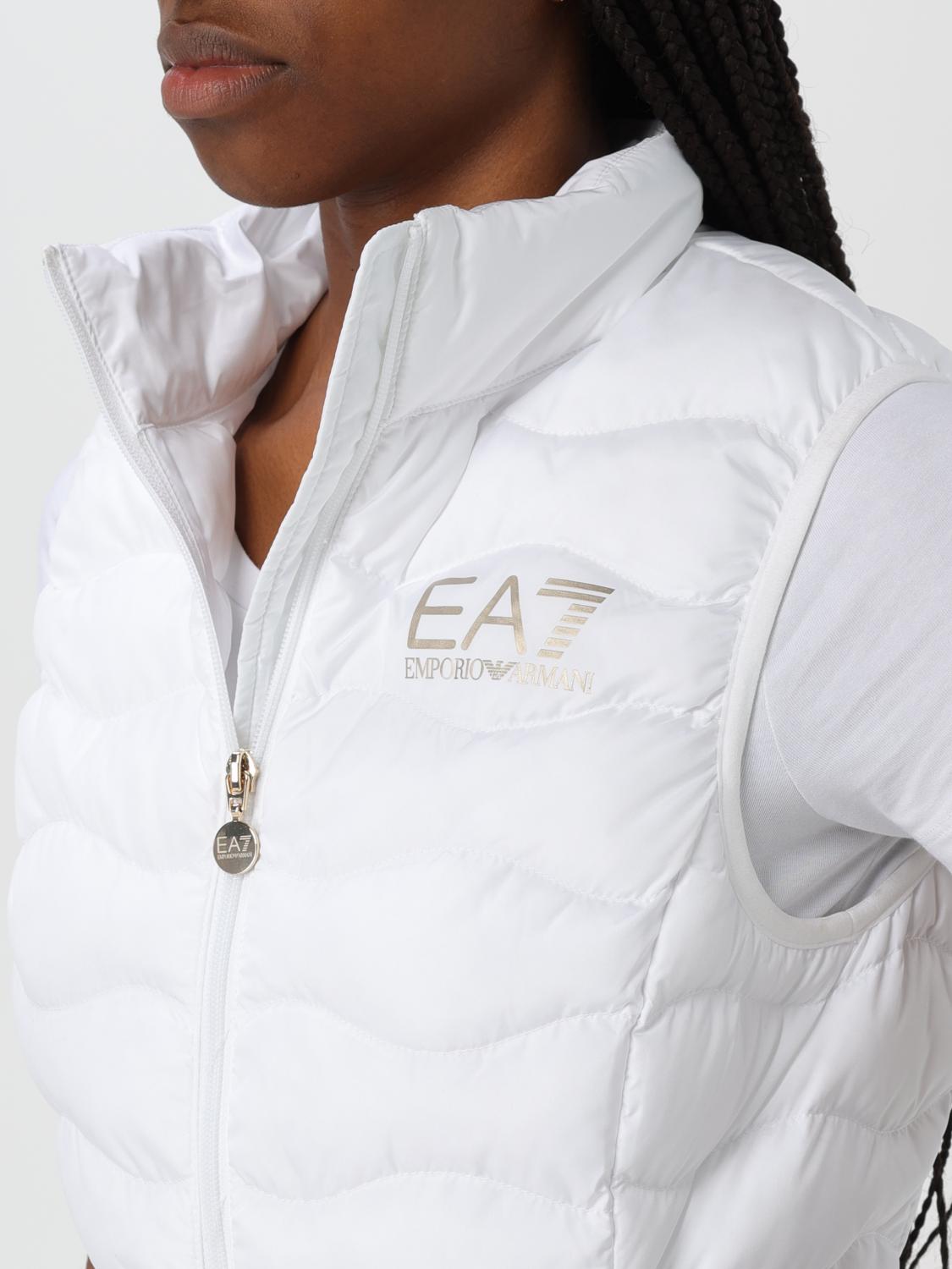 EA7 GILET: Gilet EA7 in nylon trapuntato , Bianco - Img 4