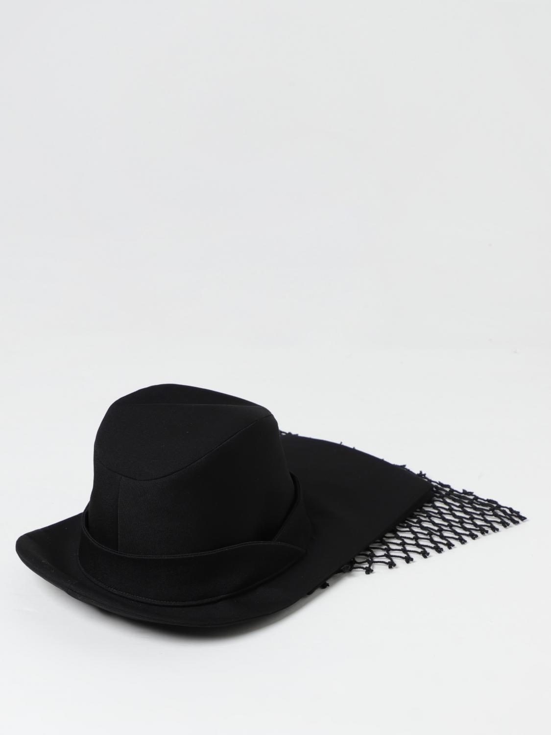 YOHJI YAMAMOTO HAT: Hat woman Yohji Yamamoto, Black - Img 2