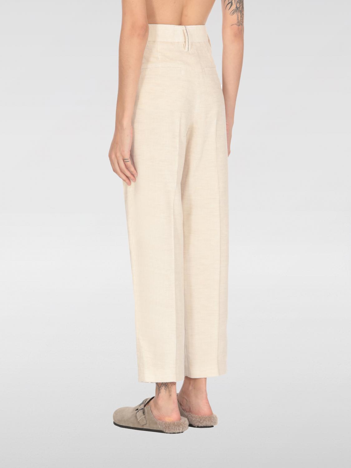 BRUNELLO CUCINELLI PANTS: Pants woman Brunello Cucinelli, Ivory - Img 2