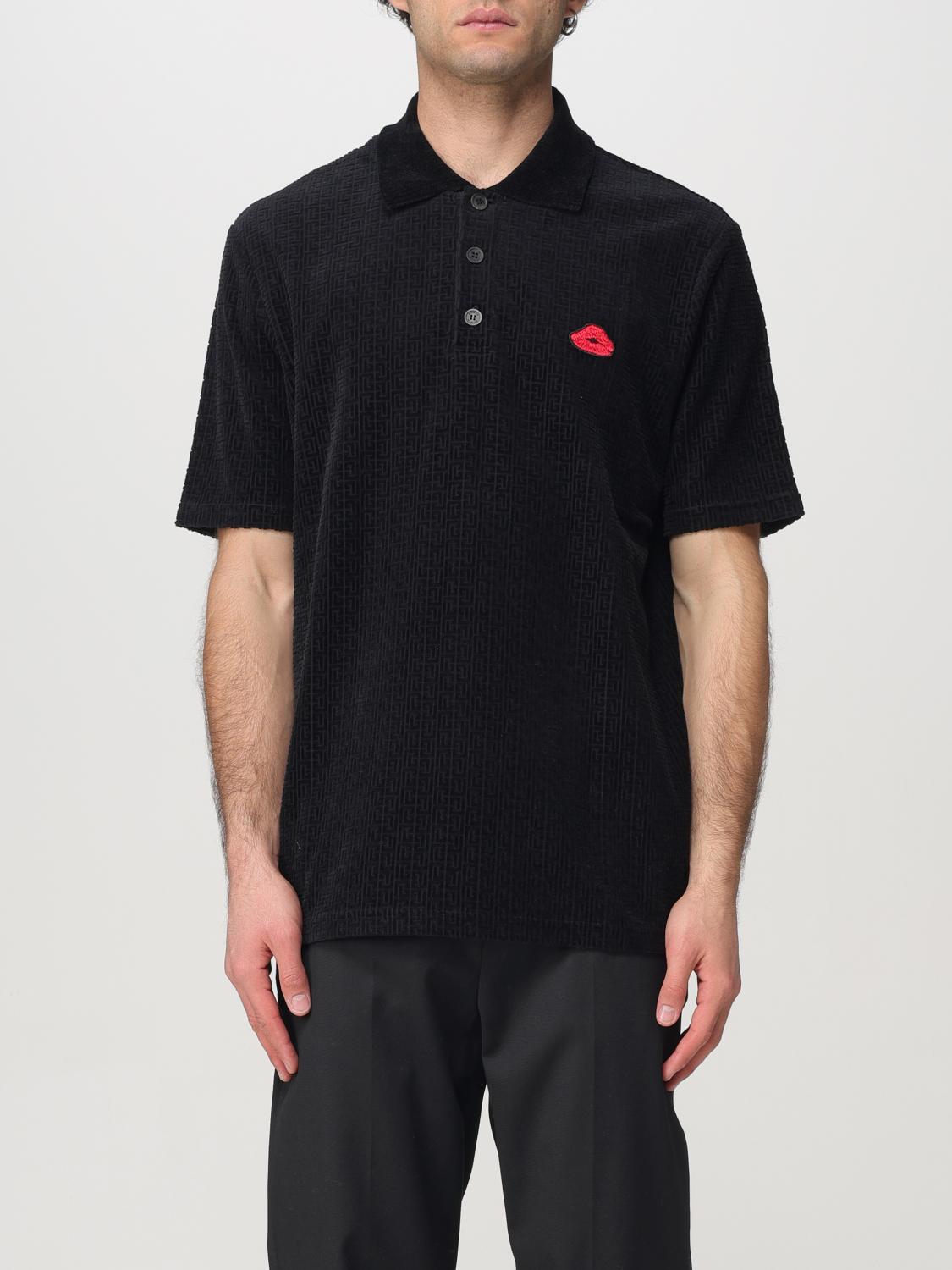 BALMAIN POLO SHIRT: Polo shirt men Balmain, Black - Img 1