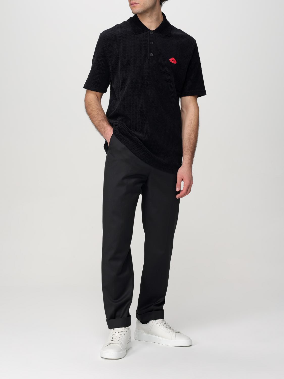 BALMAIN POLO SHIRT: Polo shirt men Balmain, Black - Img 2