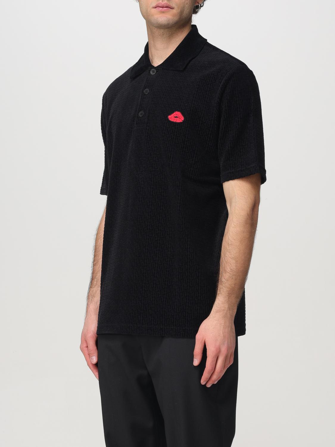 BALMAIN POLO SHIRT: Polo shirt men Balmain, Black - Img 4