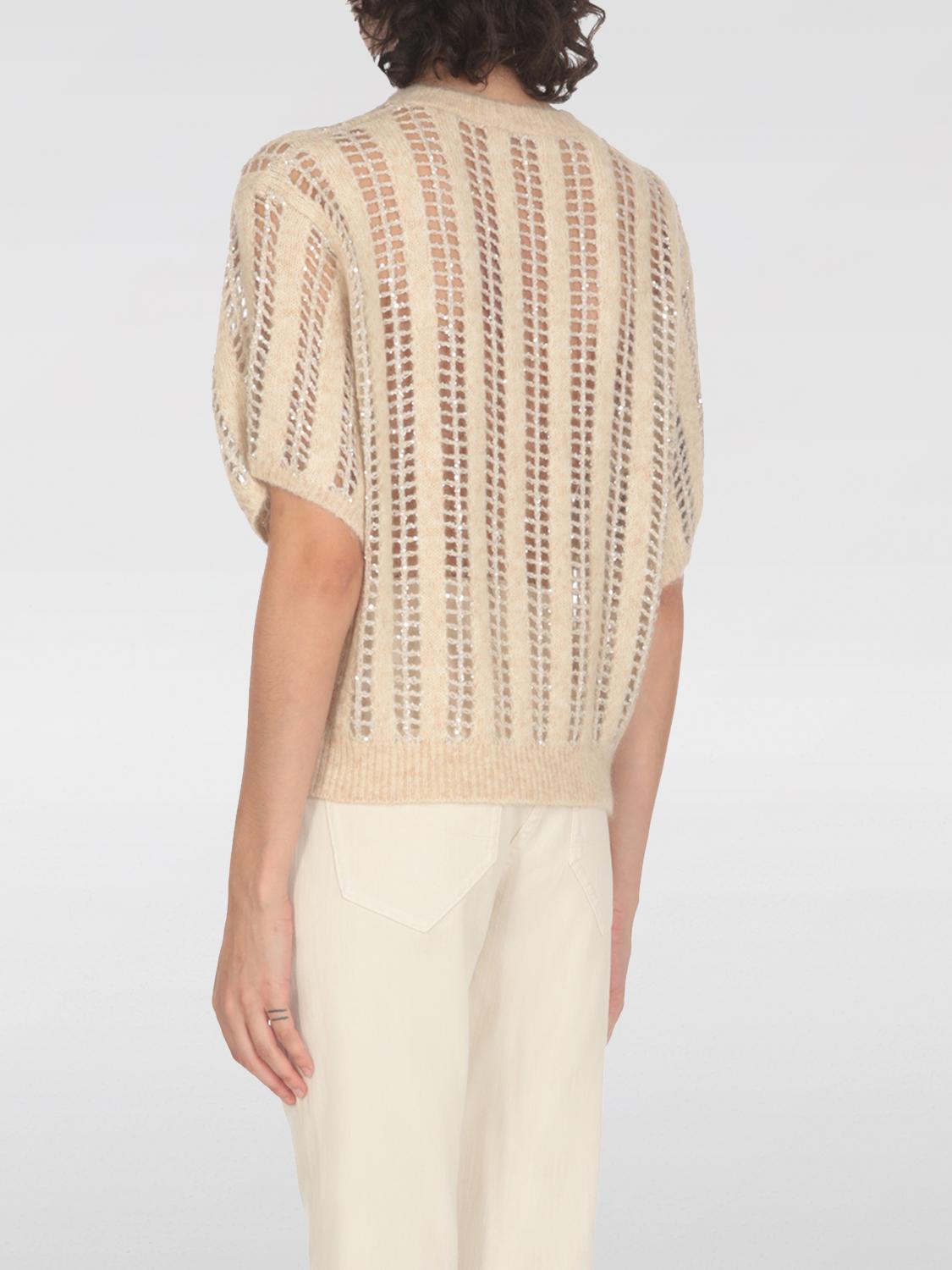 BRUNELLO CUCINELLI MAGLIA: Pullover Brunello Cucinelli in lana , Beige - Img 2