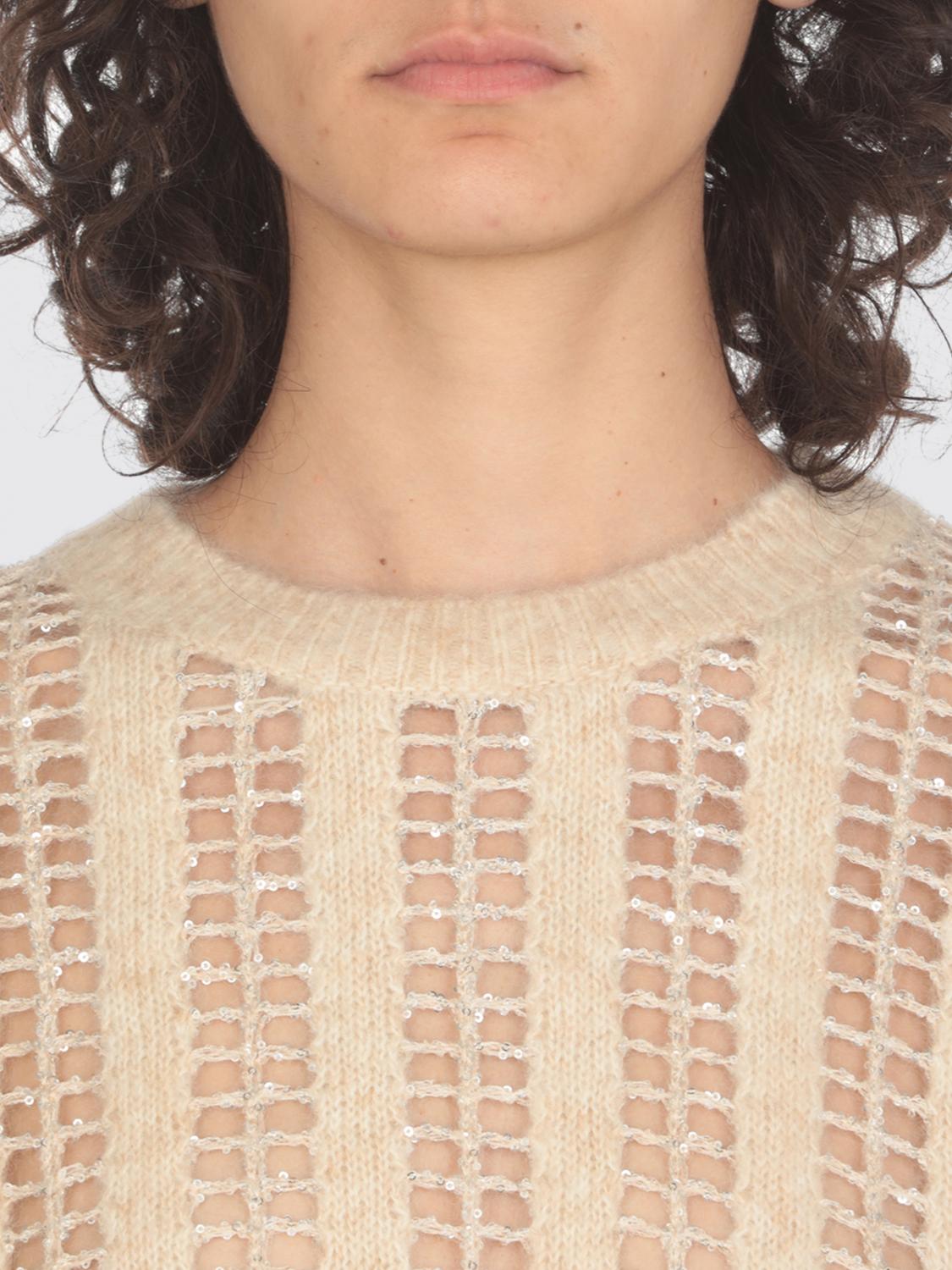 BRUNELLO CUCINELLI MAGLIA: Pullover Brunello Cucinelli in lana , Beige - Img 3