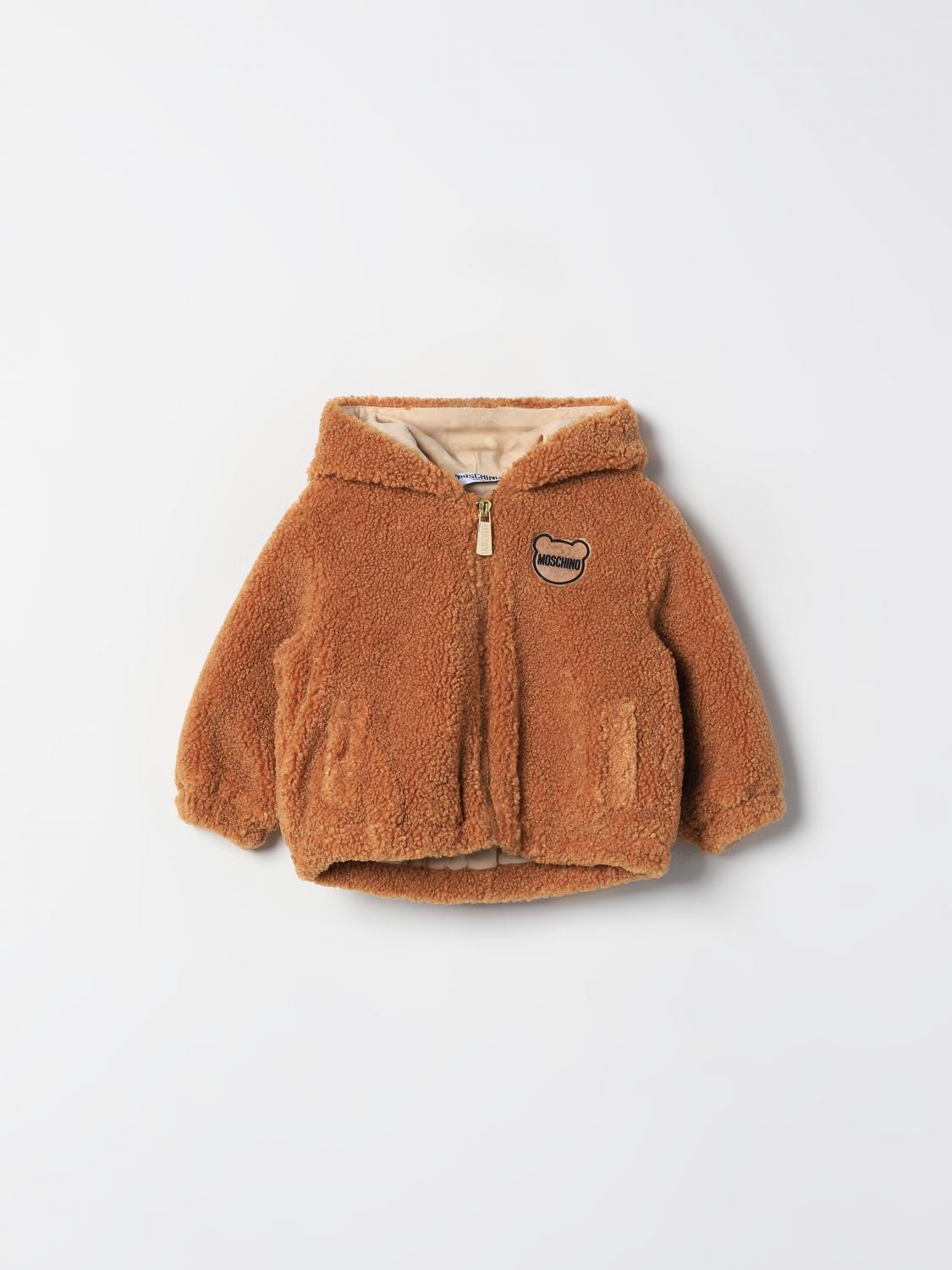 MOSCHINO JACKET: Sweater kids Moschino, Brown - Img 1