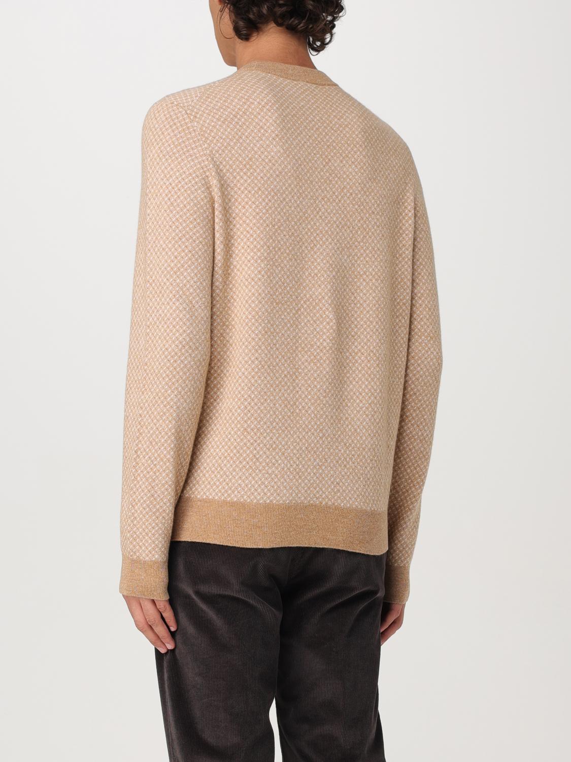 BOSS CARDIGAN: Cardigan Boss in lana vergine e cotone , Beige - Img 2