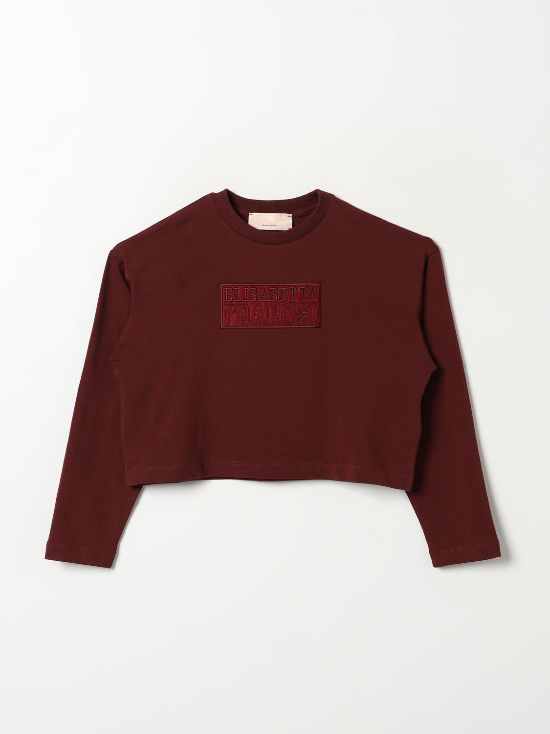 ELISABETTA FRANCHI LA MIA BAMBINA T-SHIRT: T-shirt kids Elisabetta Franchi La Mia Bambina, Burgundy - Img 1