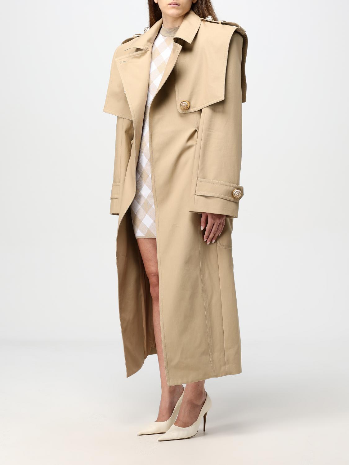 BALMAIN TRENCH: Trench Balmain in cotone , Beige - Img 4