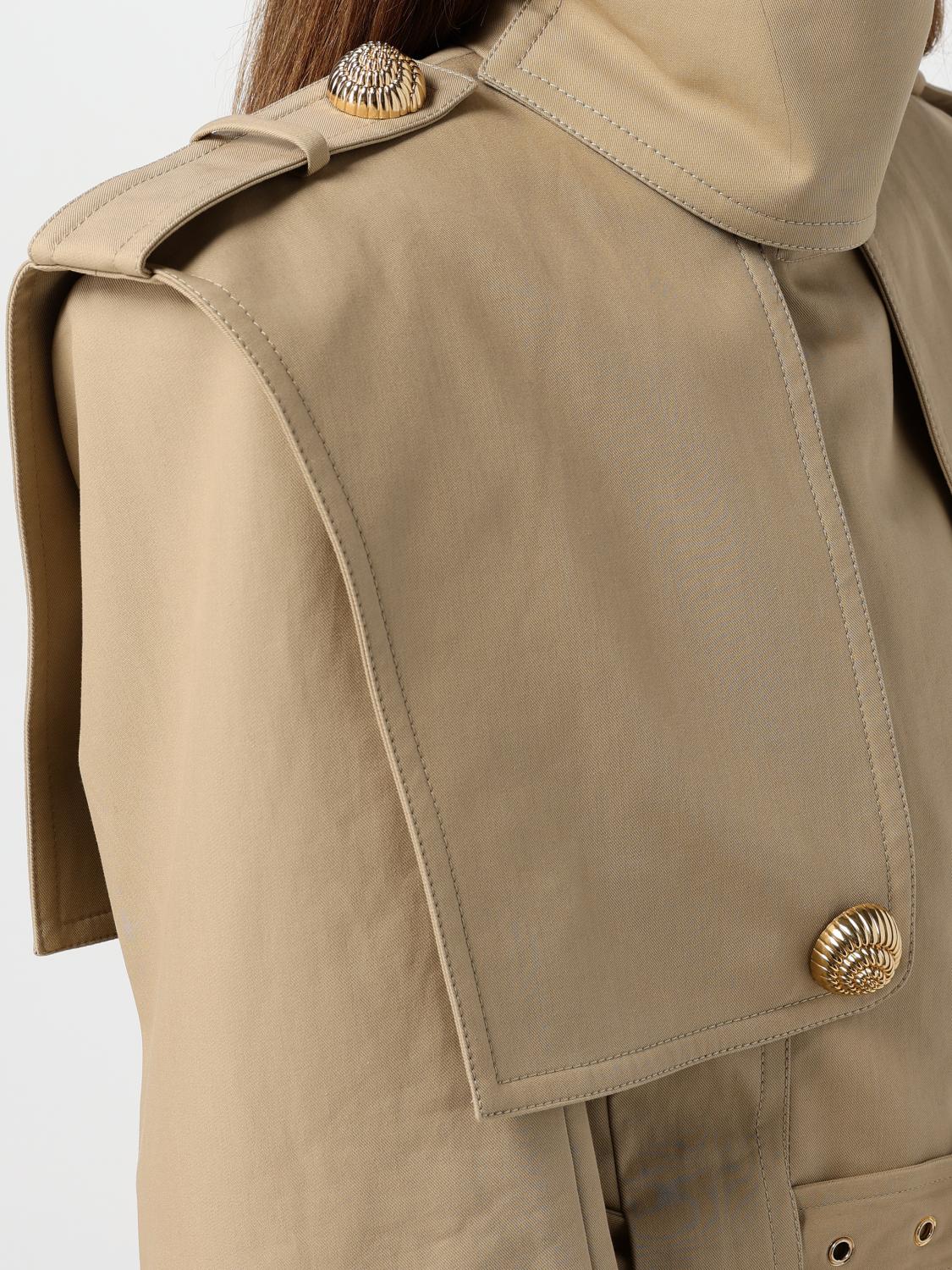 BALMAIN TRENCH: Trench Balmain in cotone , Beige - Img 5