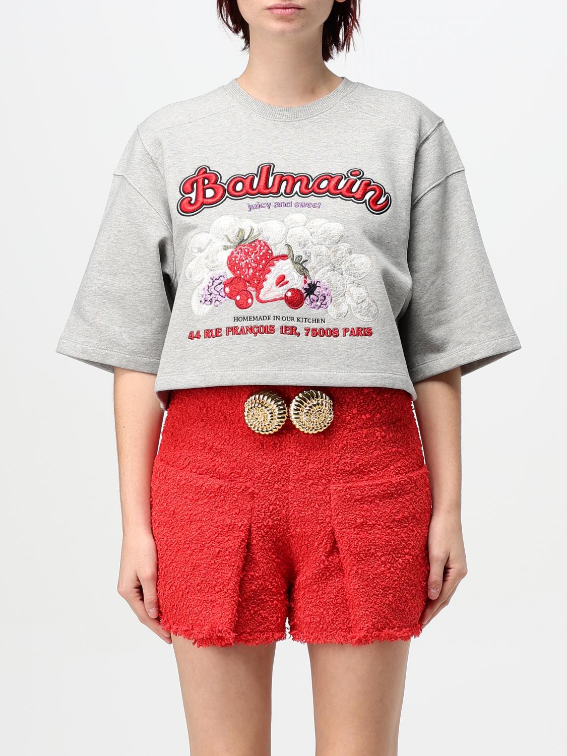 Giglio T-shirt Balmain in cotone con stampa grafica