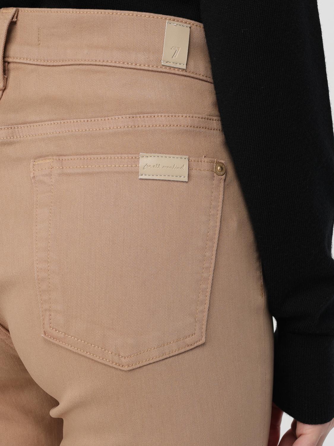 デニム・ジーパン 7 FOR ALL MANKIND Women Denim Pants JSRC7520CRBEIGE Beige 7 FOR ALL MANKIND: Jeans woman - Beige | 7 For All Mankind