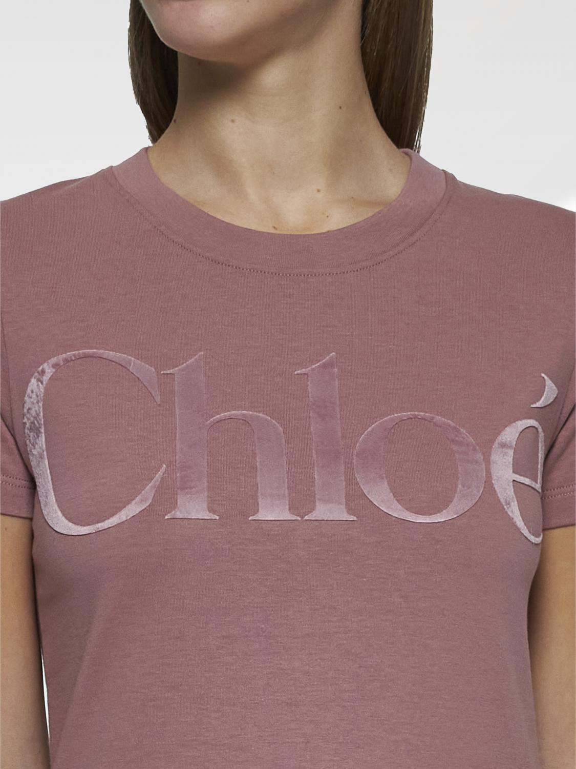 CHLOÉ T-SHIRT: T-shirt woman ChloÉ, Pink - Img 3