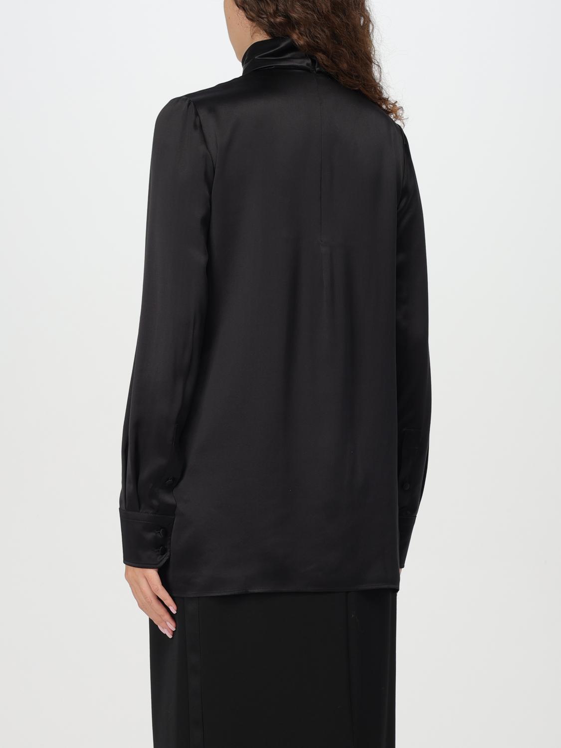 DOLCE & GABBANA TOP: Dolce & Gabbana silk blouse, Black - Img 3