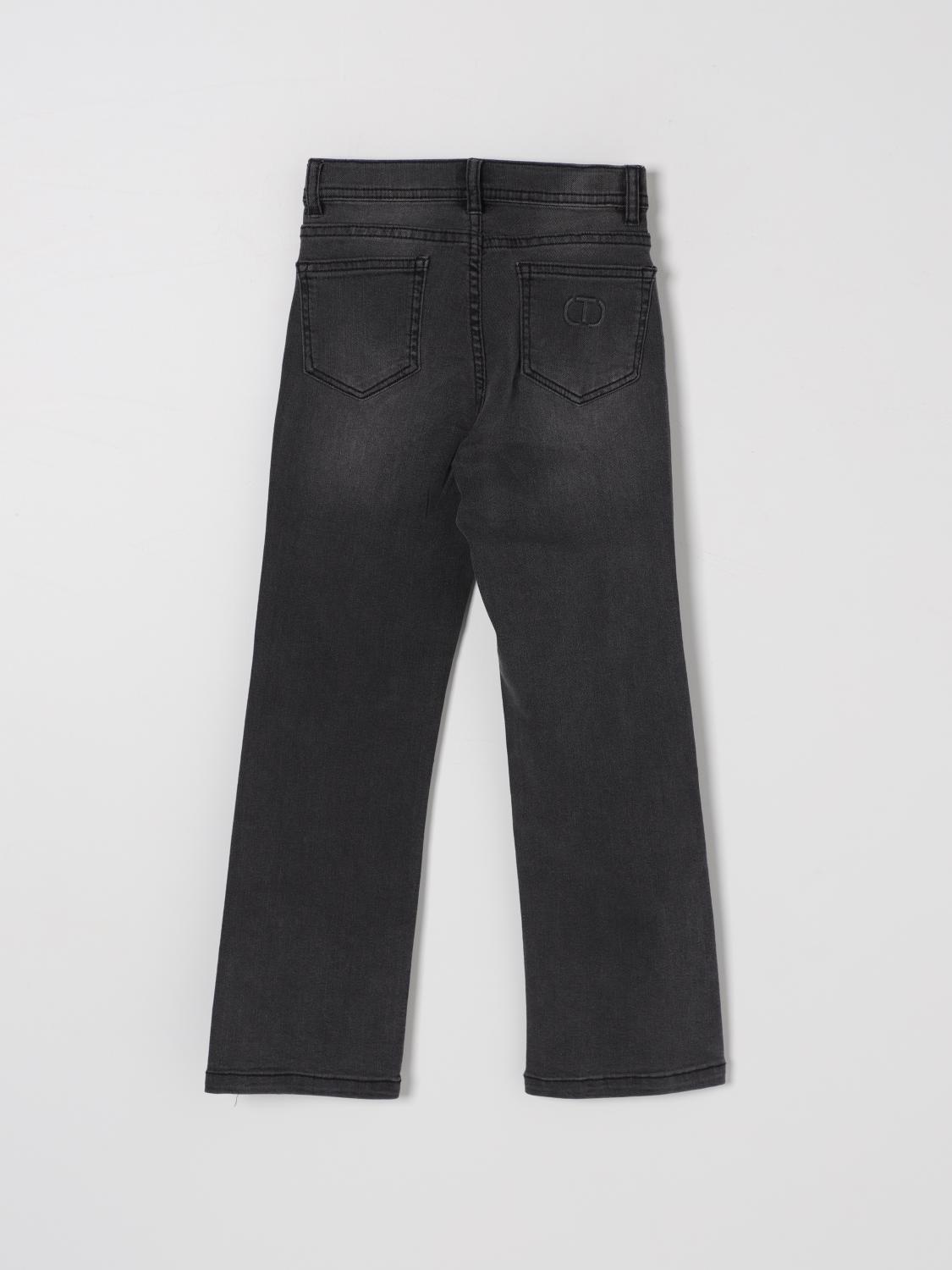 TWINSET JEANS: Jeans Twinset in denim con borchie , Nero - Img 2