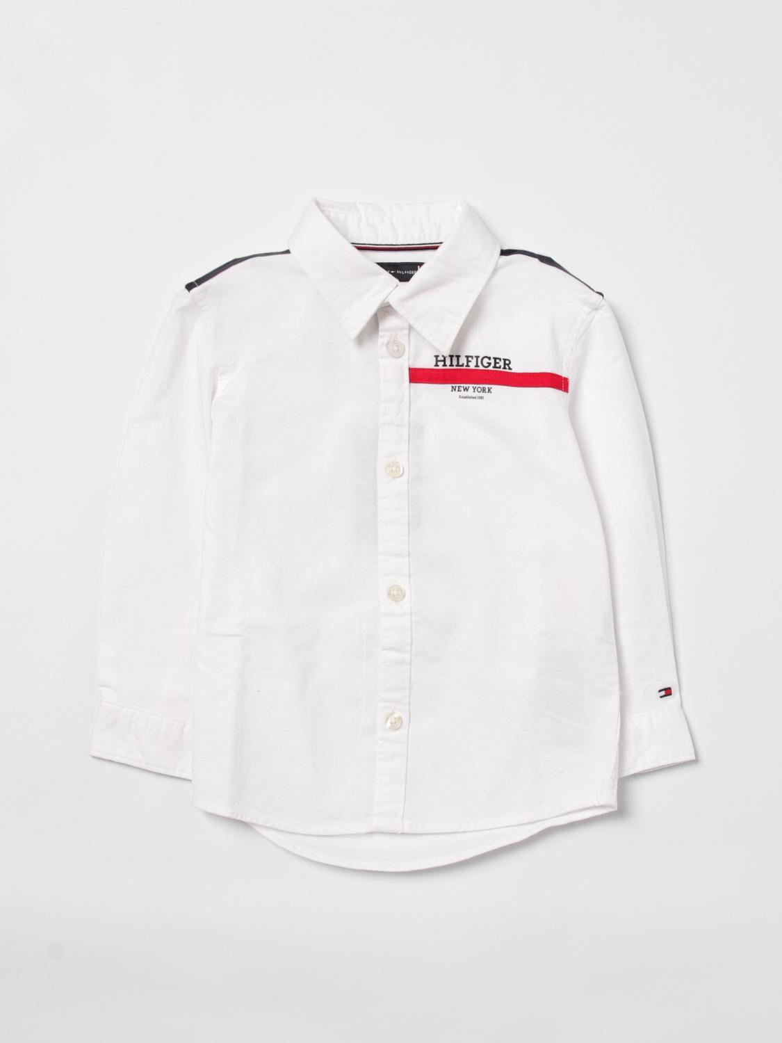 TOMMY HILFIGER SHIRT: Shirt kids Tommy Hilfiger, White - Img 1