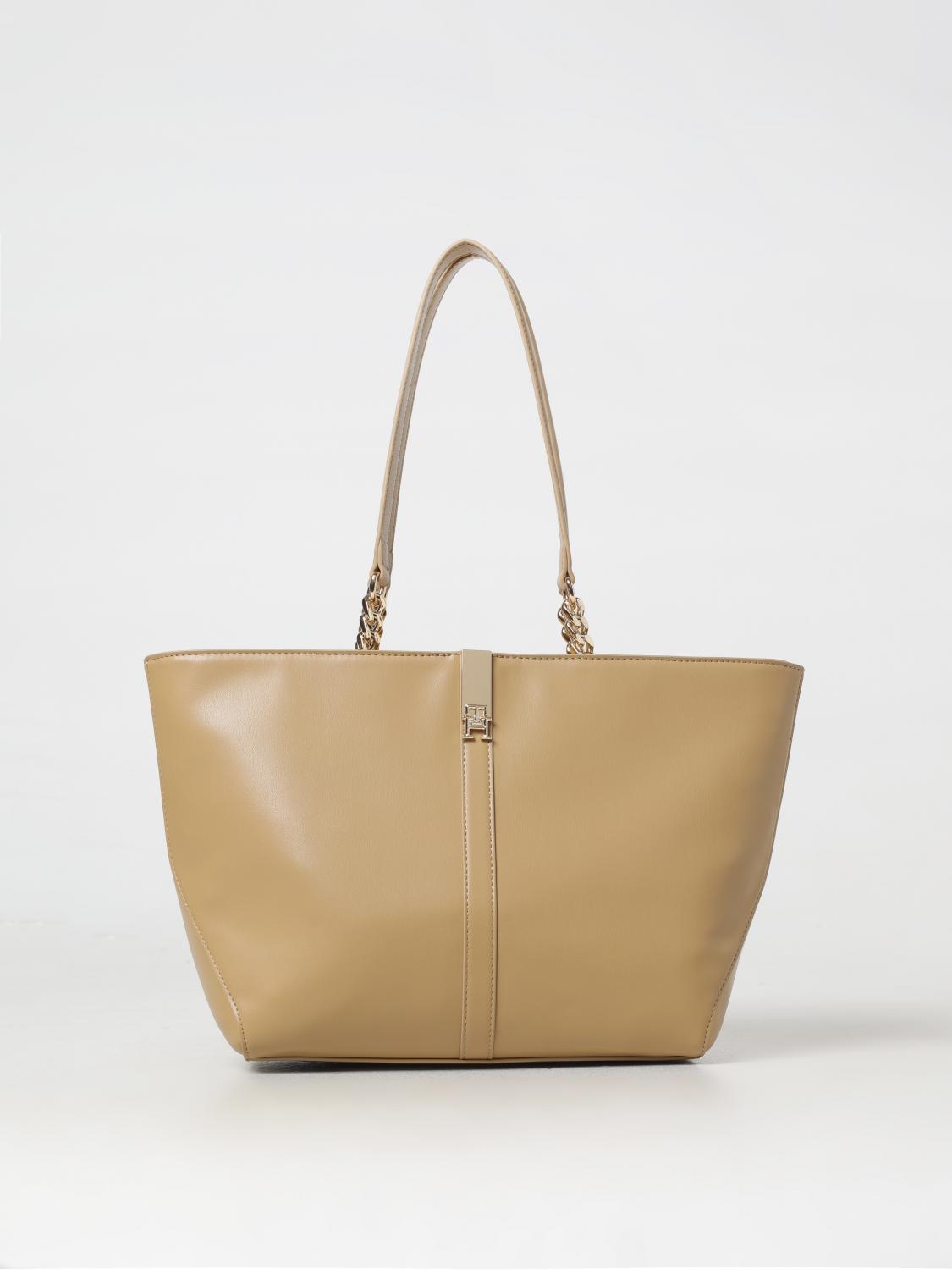 TOMMY HILFIGER SHOULDER BAG: Shoulder bag woman Tommy Hilfiger, Beige - Img 1