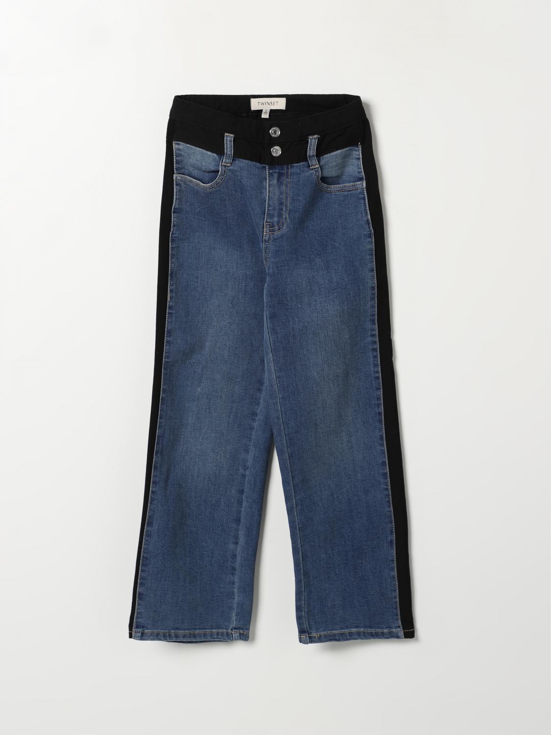 TWINSET JEANS: Pantalon enfant Twinset, Bleu - Img 1