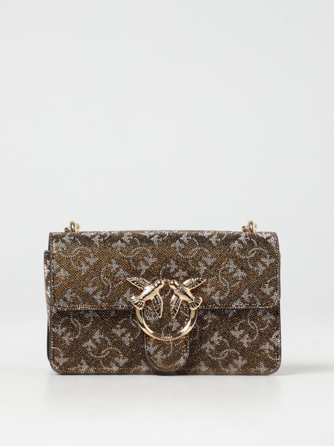 PINKO MINI SAC À MAIN: Sac porté épaule femme Pinko, Bronze - Img 1