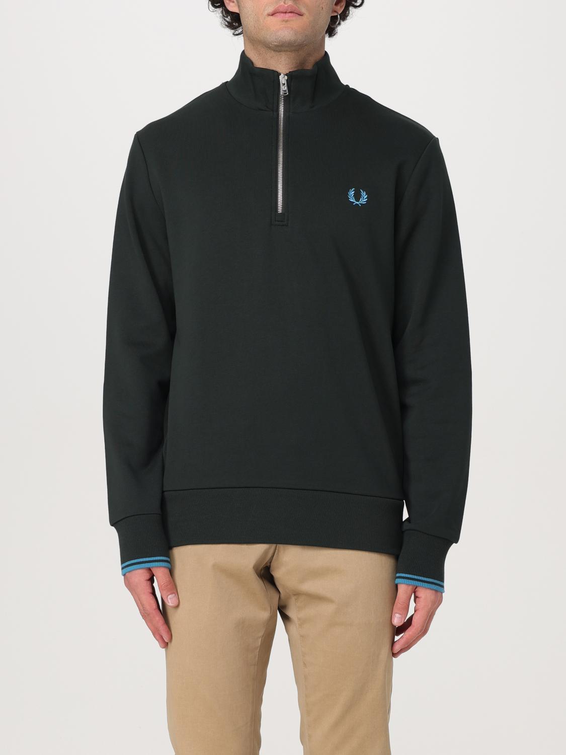 FRED PERRY SWEATSHIRT: Sweater men Fred Perry, Green - Img 1