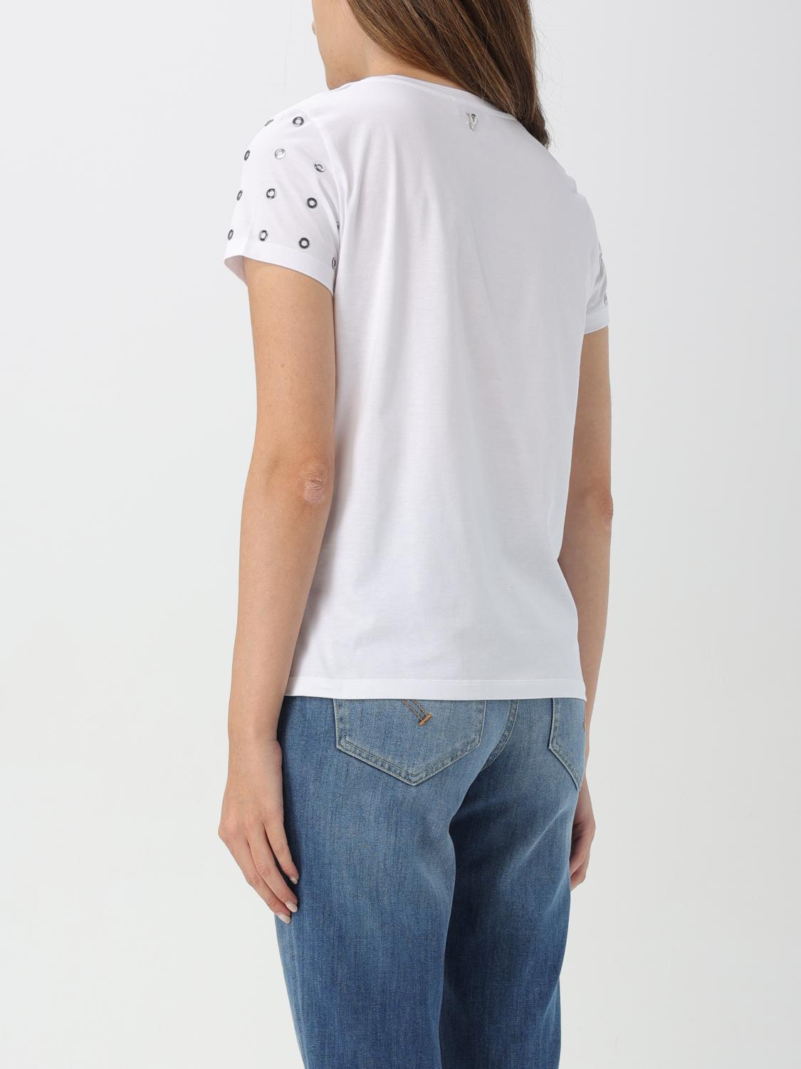 DONDUP T-SHIRT: T-shirt con occhielli metallici Dondup, Bianco - Img 2