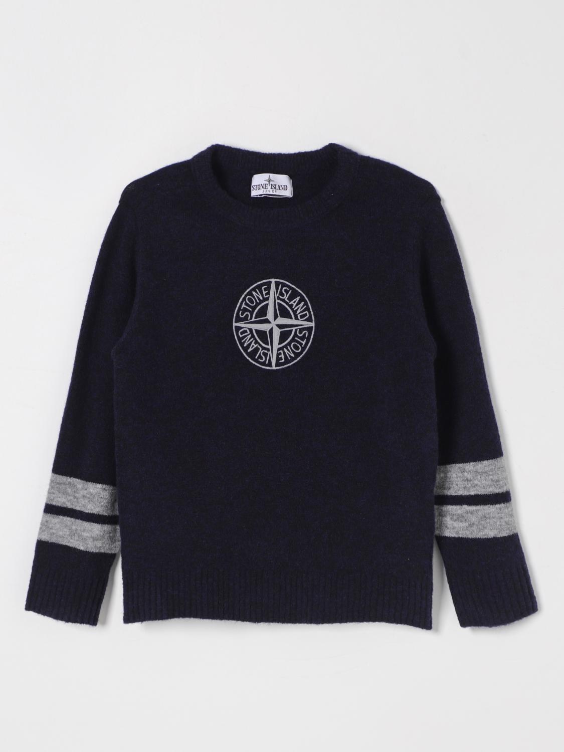 STONE ISLAND JUNIOR PULL: Pull enfant Stone Island Junior, Bleu - Img 1