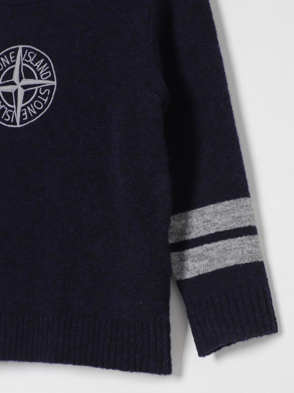 STONE ISLAND JUNIOR PULL: Pull enfant Stone Island Junior, Bleu - Img 3