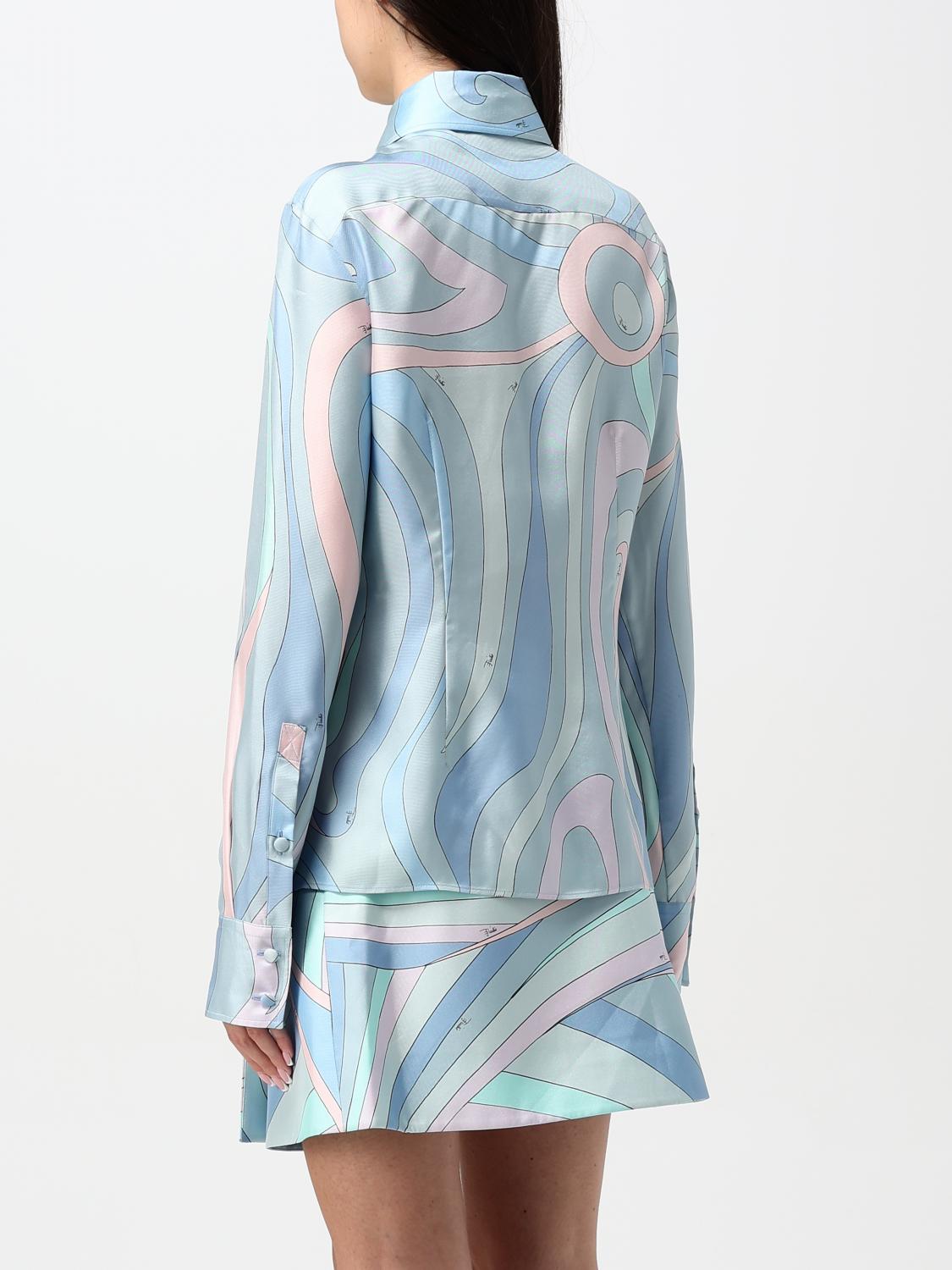 PUCCI CHEMISE: Chemise femme Pucci, Bleu Ciel - Img 3