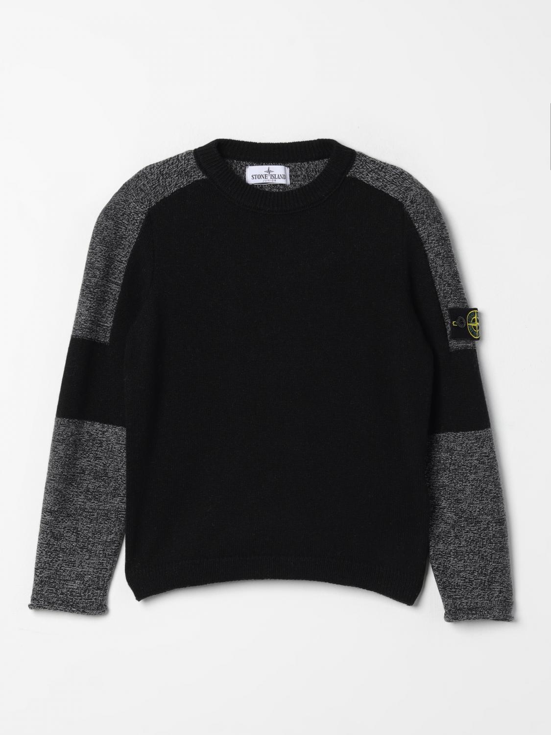 STONE ISLAND JUNIOR SWEATER: Sweater kids Stone Island Junior, Black - Img 1