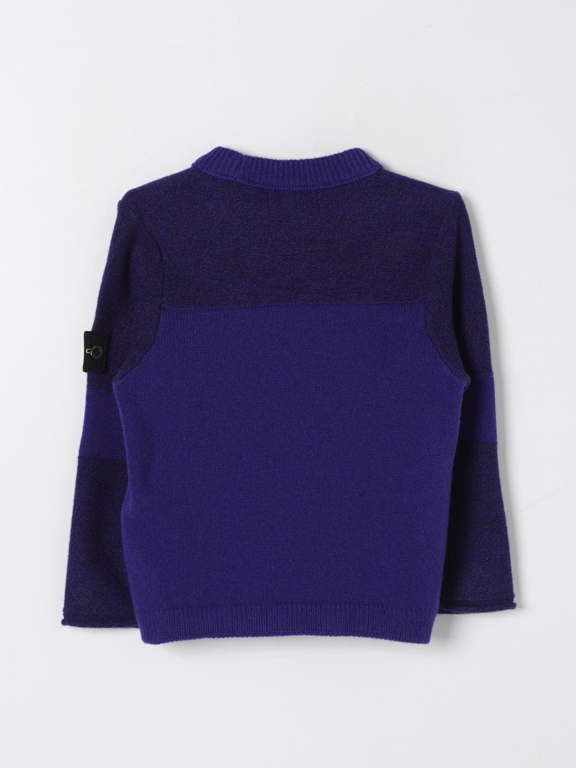 STONE ISLAND JUNIOR SWEATER: Sweater kids Stone Island Junior, Royal Blue - Img 2