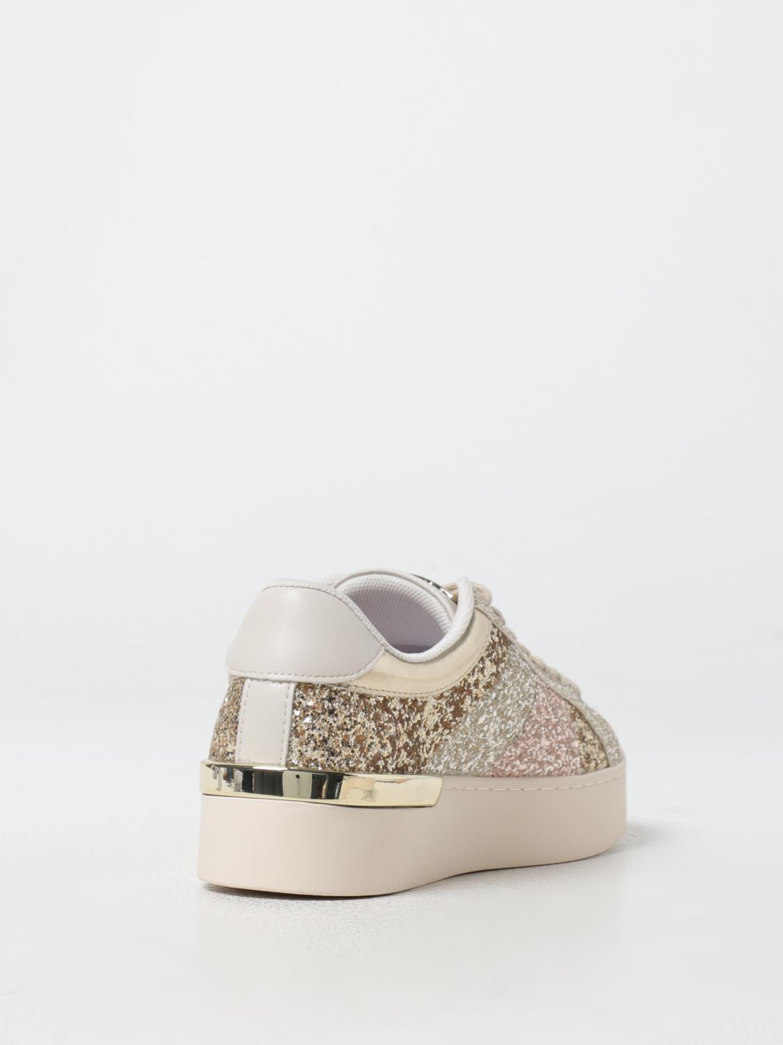 LIU JO SNEAKERS: Sneakers Liu Jo in pelle laminata e glitter , Oro - Img 3