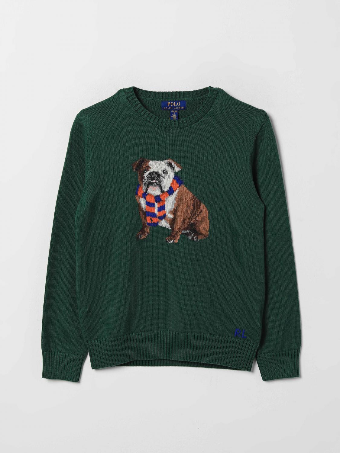 POLO RALPH LAUREN SWEATER: Sweater kids Polo Ralph Lauren, Green - Img 1