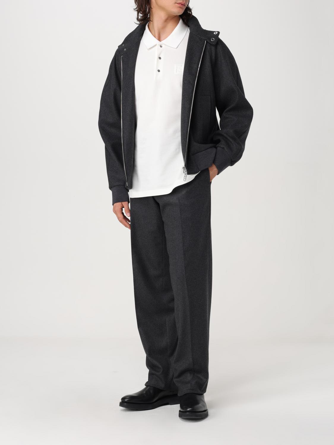 FENDI PANTS: Pants men Fendi, Grey - Img 2