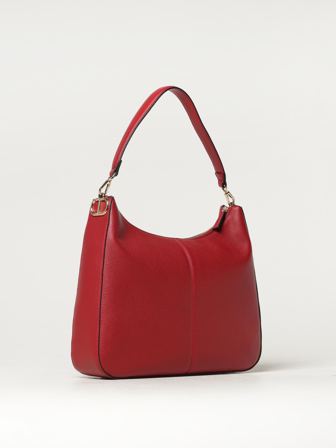 TWINSET BORSA A SPALLA: Borsa Twinset in pelle sintetica , Rosso - Img 2