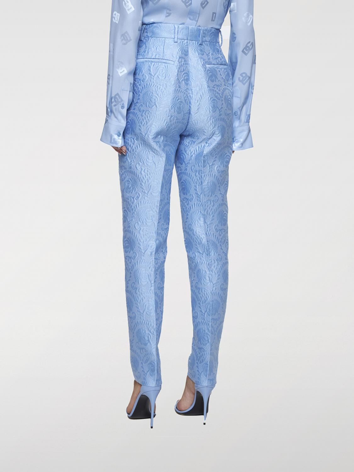 DOLCE & GABBANA PANTALONE: Pantalone Dolce & Gabbana in misto cotone , Blue - Img 2