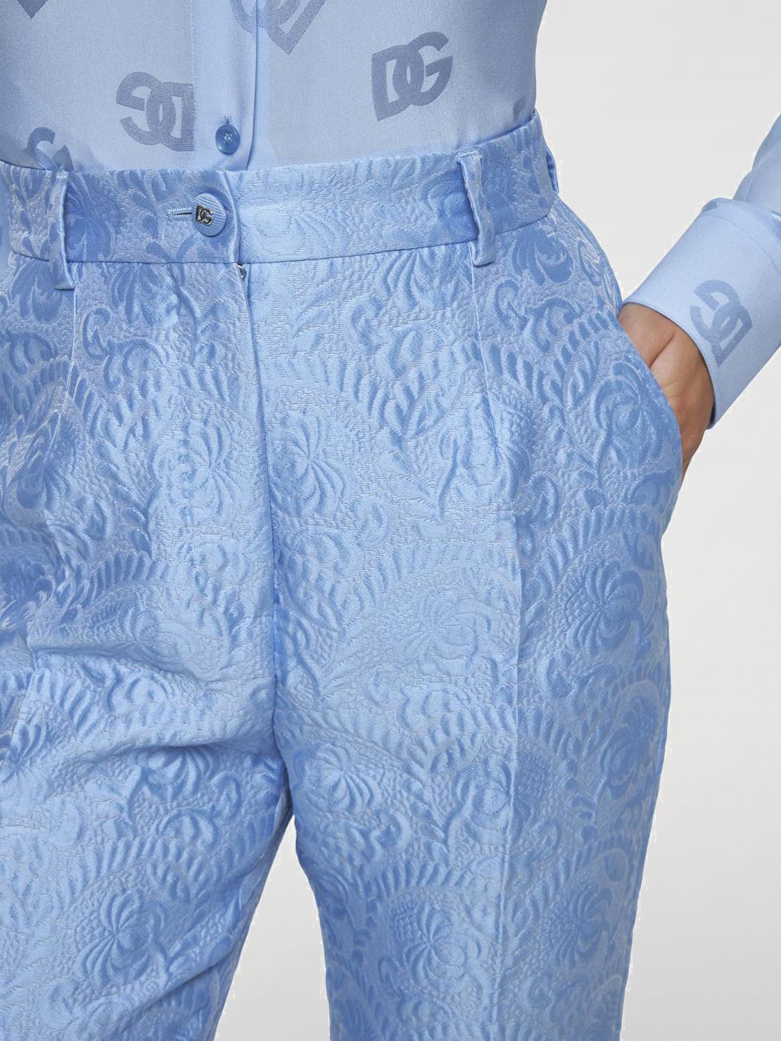 DOLCE & GABBANA PANTALONE: Pantalone Dolce & Gabbana in misto cotone , Blue - Img 3