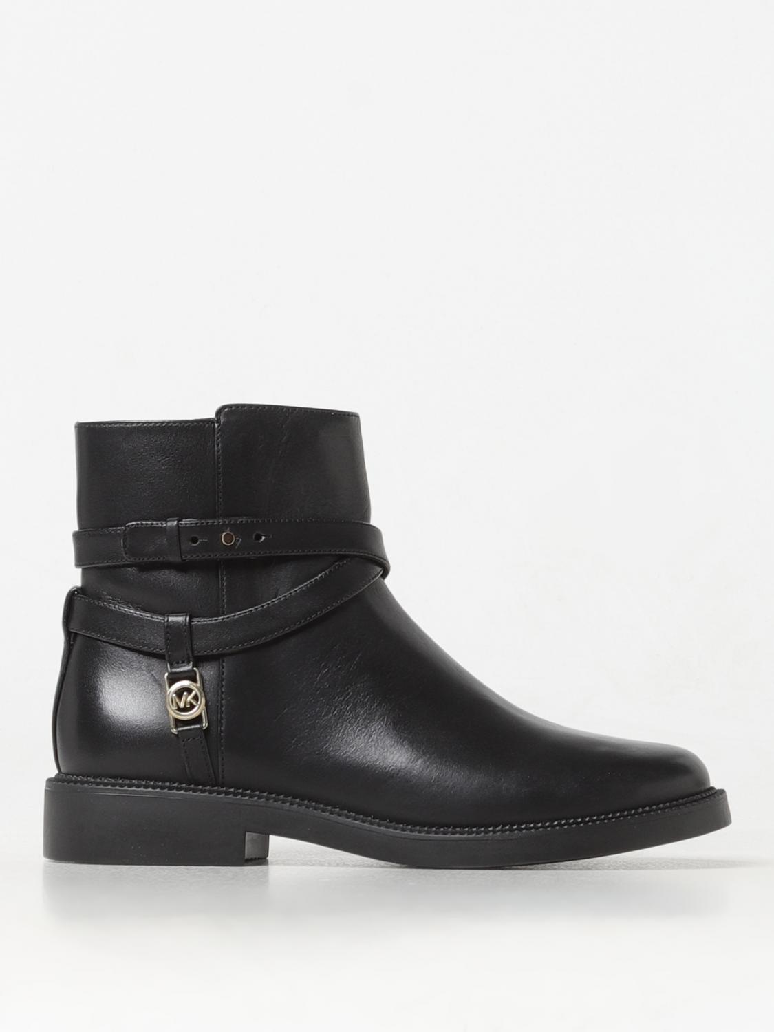 ショートブーツ・ブーティ Michael Kors Woman Flat ankle boots Black 40F4LUME5L 001 Michael Kors Outlet: Shoes woman - Black | Michael Kors flat