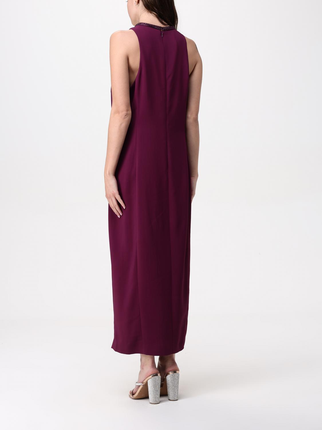 PINKO ABITO: Abito midi Pinko in cady , Viola - Img 2