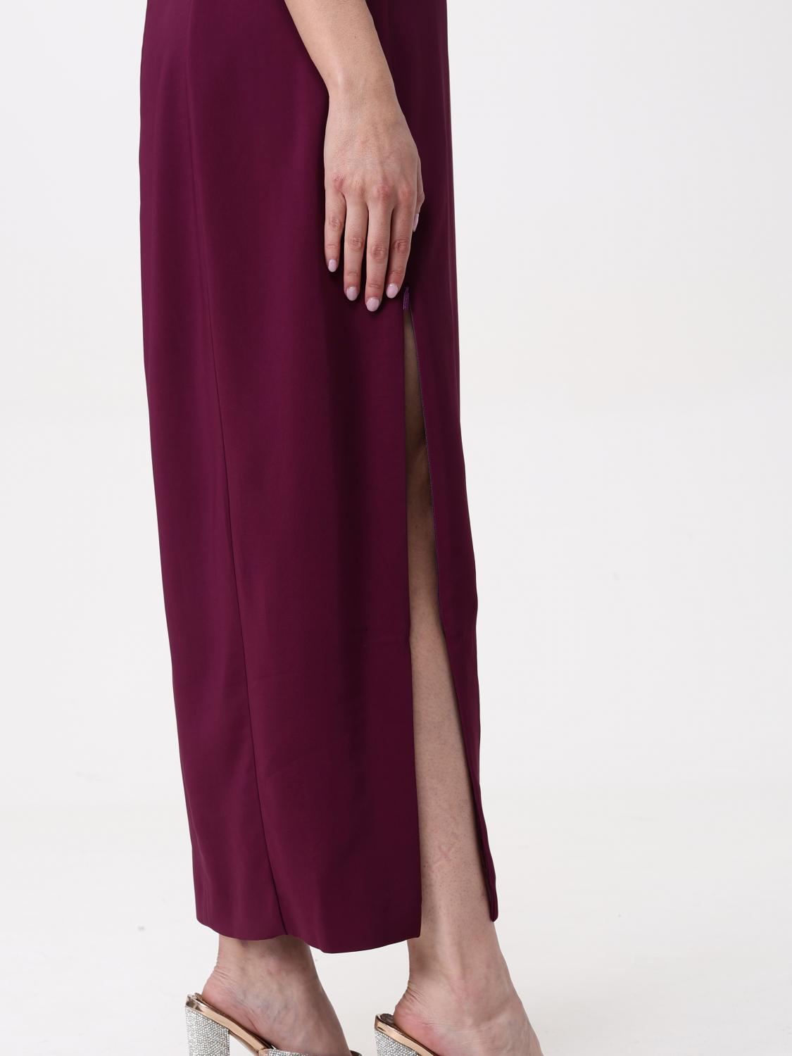 PINKO ABITO: Abito midi Pinko in cady , Viola - Img 3