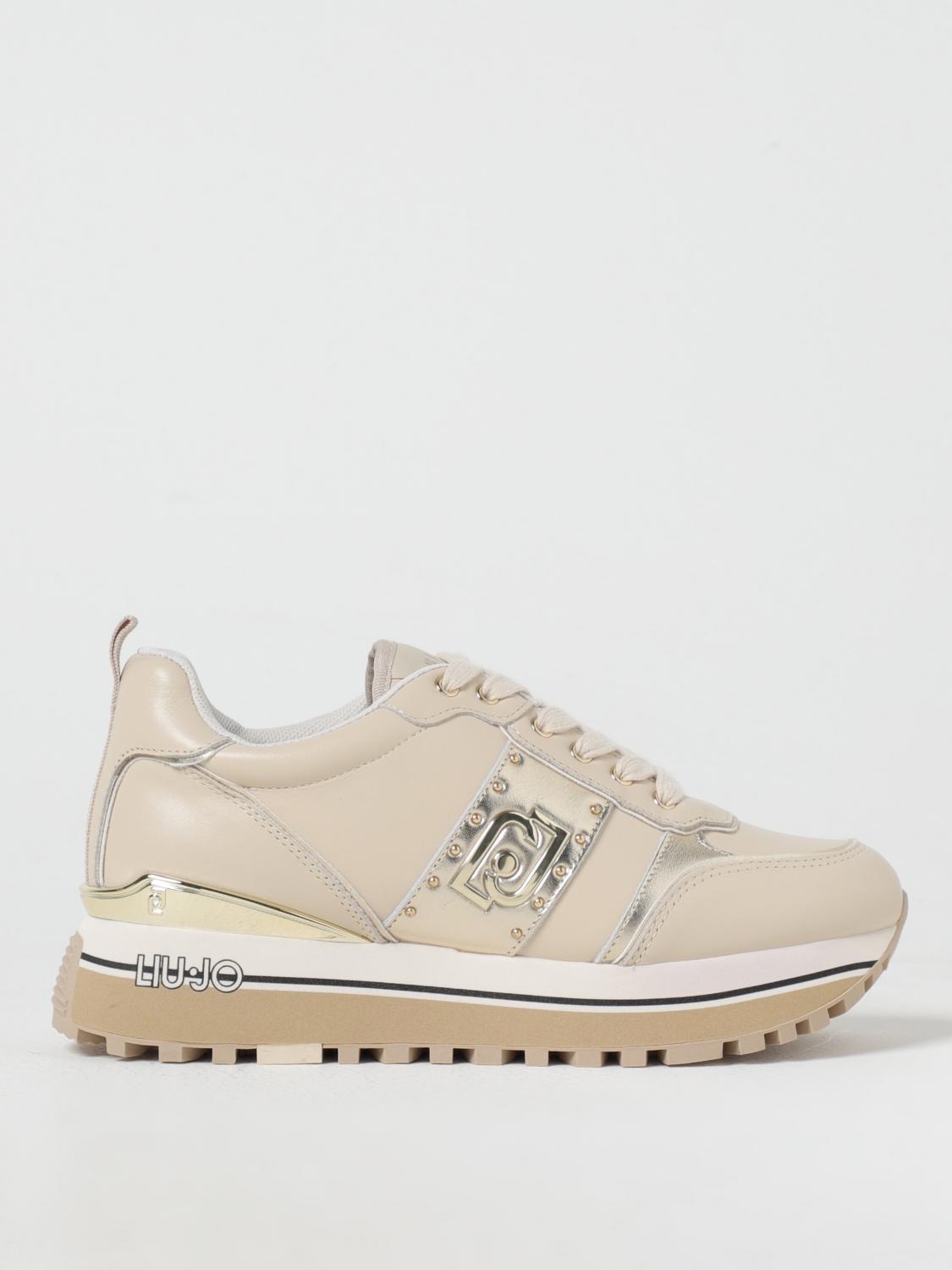 LIU JO SNEAKERS: Sneakers Maxi Wonder 71 Liu Jo in pelle , Burro - Img 1