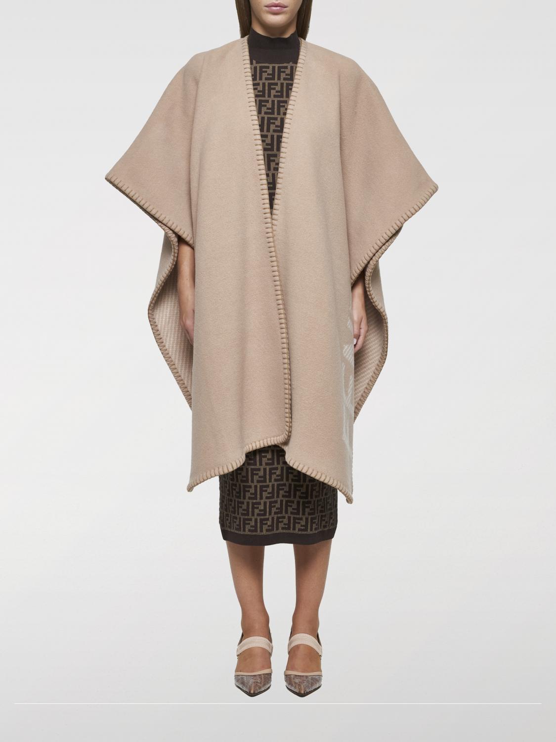 FENDI CAPE: Fendi women's cape, Beige - Img 1