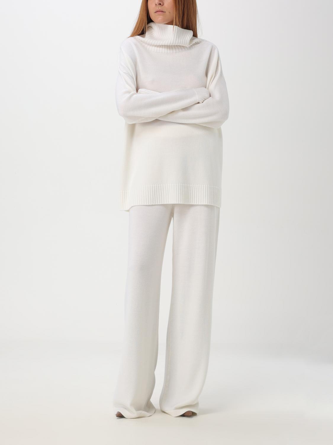 MAX MARA LEISURE MAGLIA: Pullover Max Mara Leisure in lana vergine , Bianco - Img 2