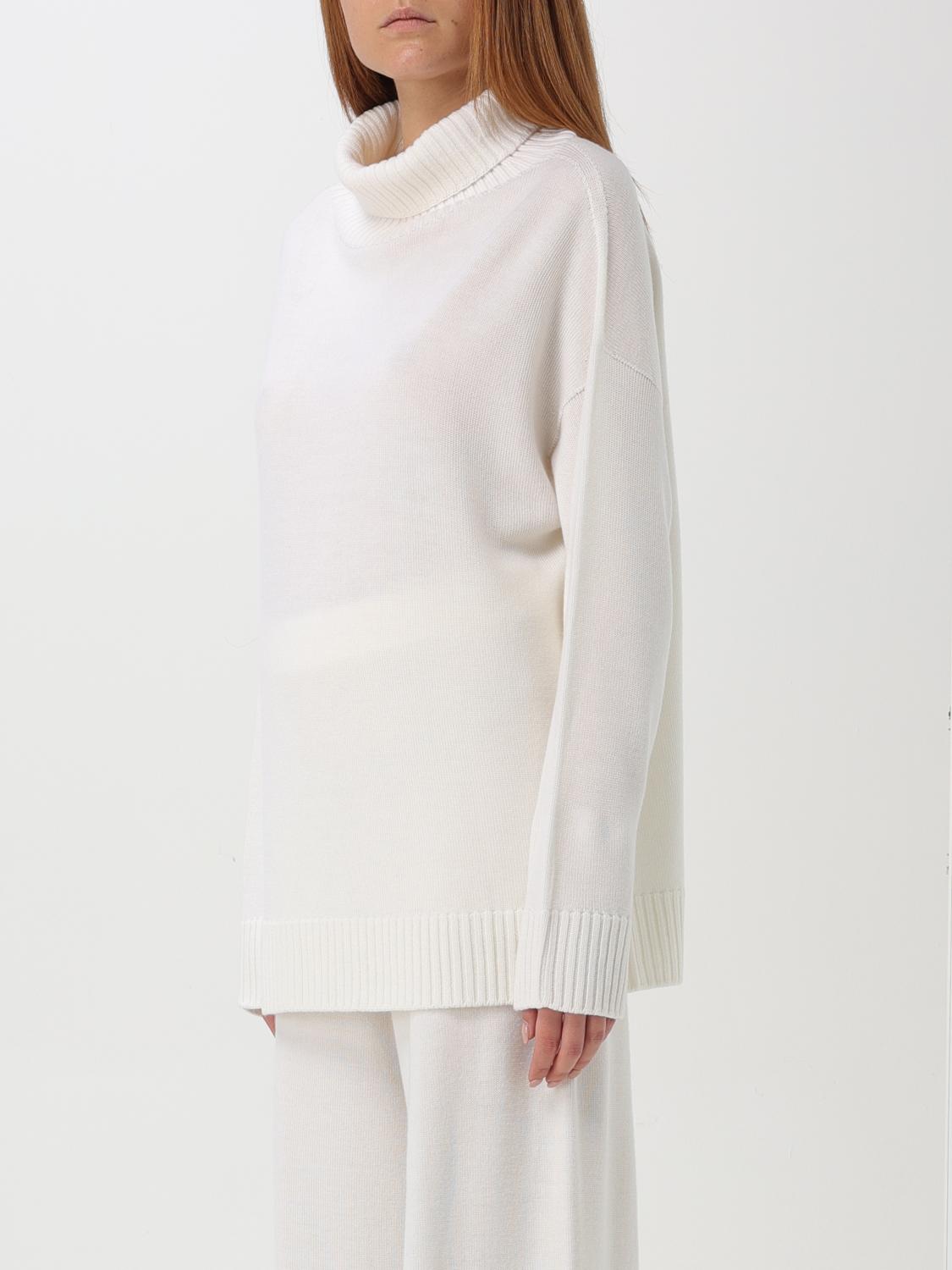 MAX MARA LEISURE MAGLIA: Pullover Max Mara Leisure in lana vergine , Bianco - Img 4