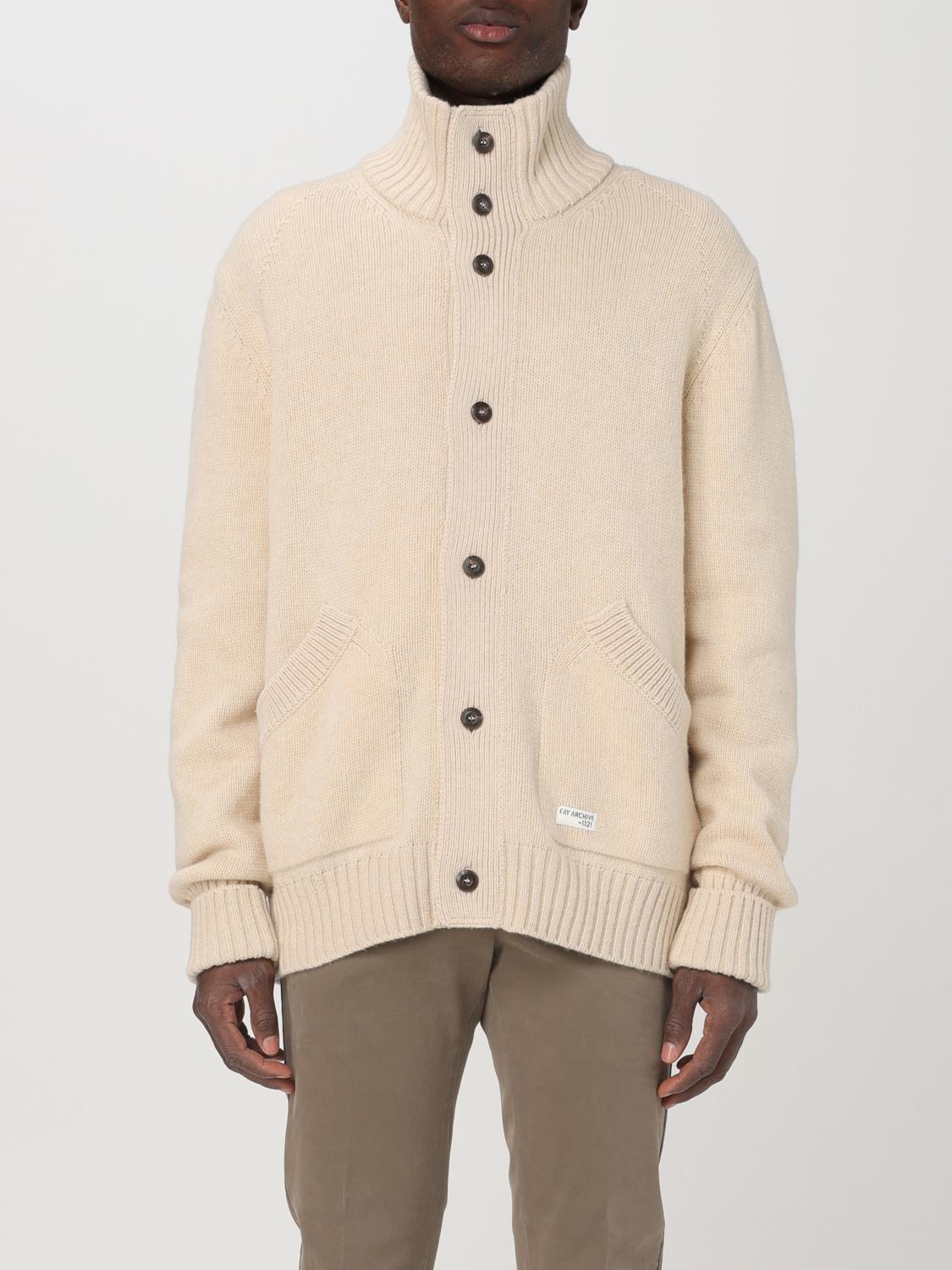 FAY CARDIGAN: Cardigan men Fay, Yellow Cream - Img 1